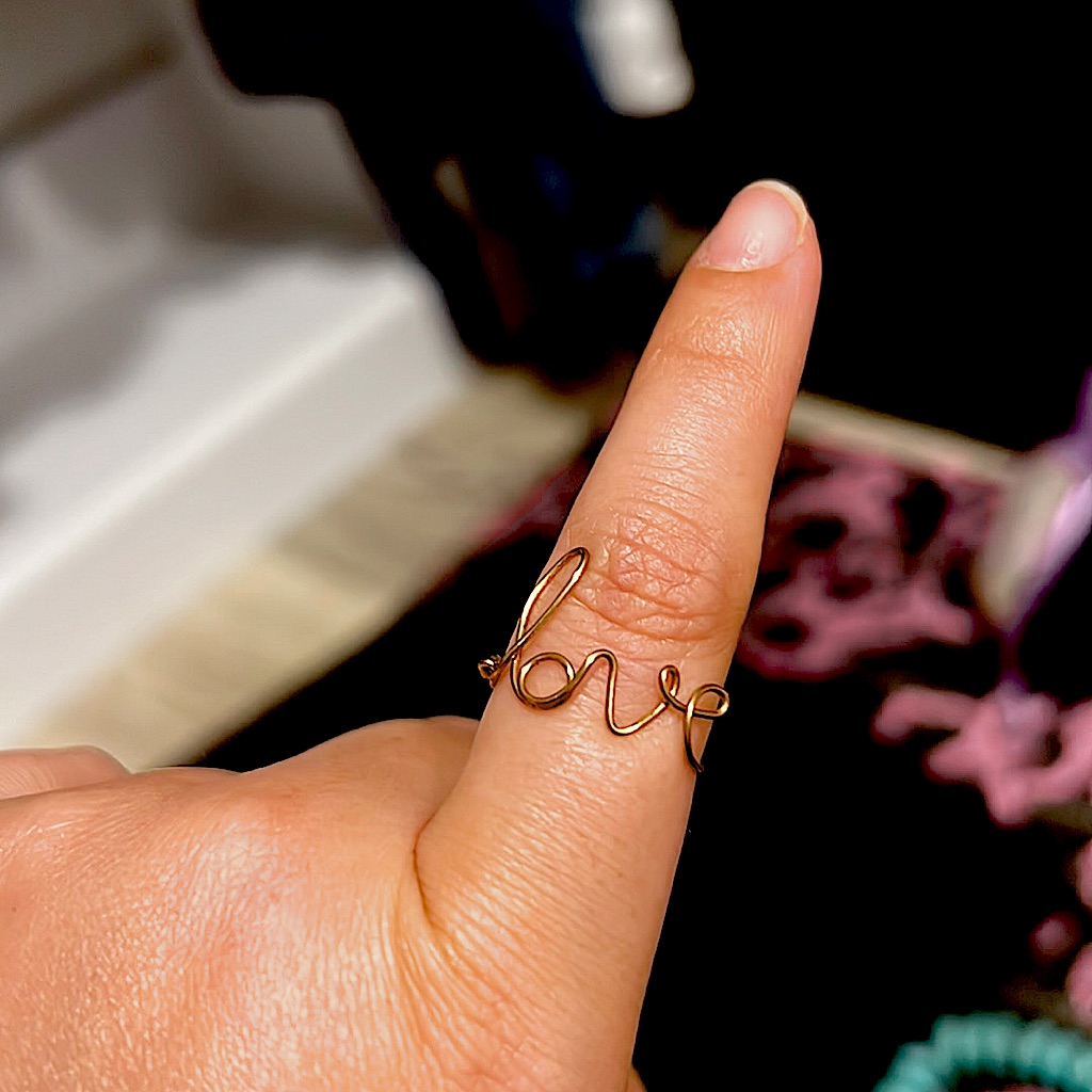 Adjustable Wired Love Ring